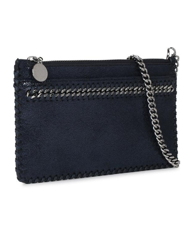 Stella Mccartney Cable-link Chain Wallet In Black