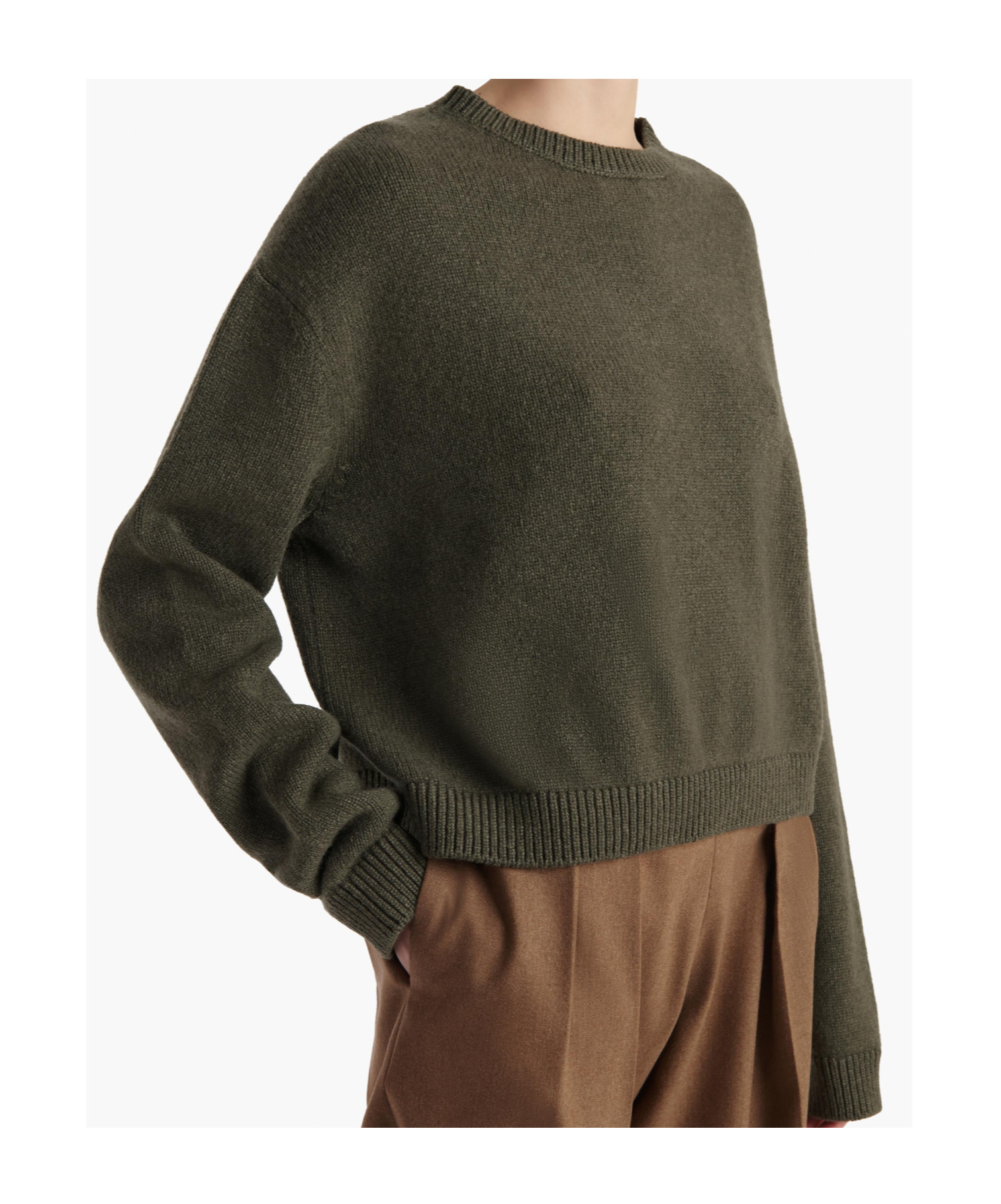 Khaite Long-sleeved Sweater In Green