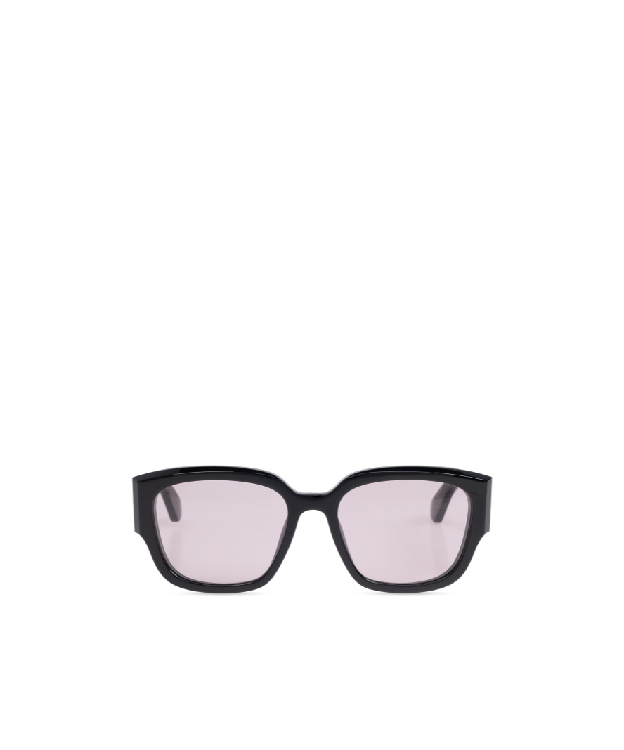 Alexander Mcqueen Engraved-logo Arm Sunglasses In Purple