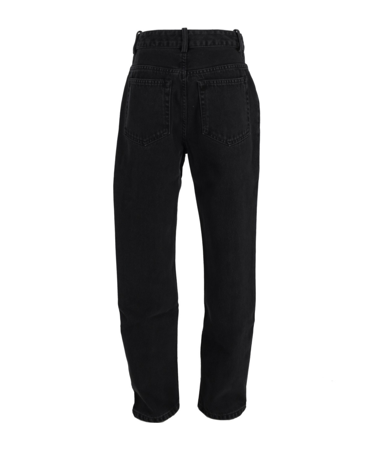Ann Demeulemeester Herme 5-pockets Slim Fit Cropped Trousers Faded De In Black