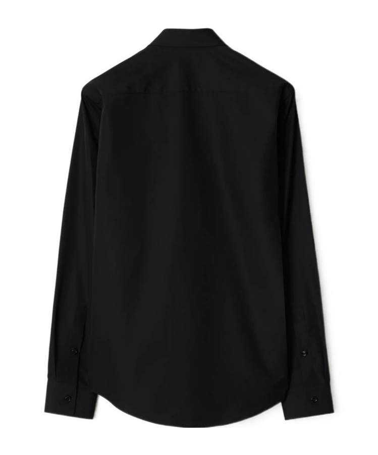 Burberry Logo-embroidered Polo Shirt In Black