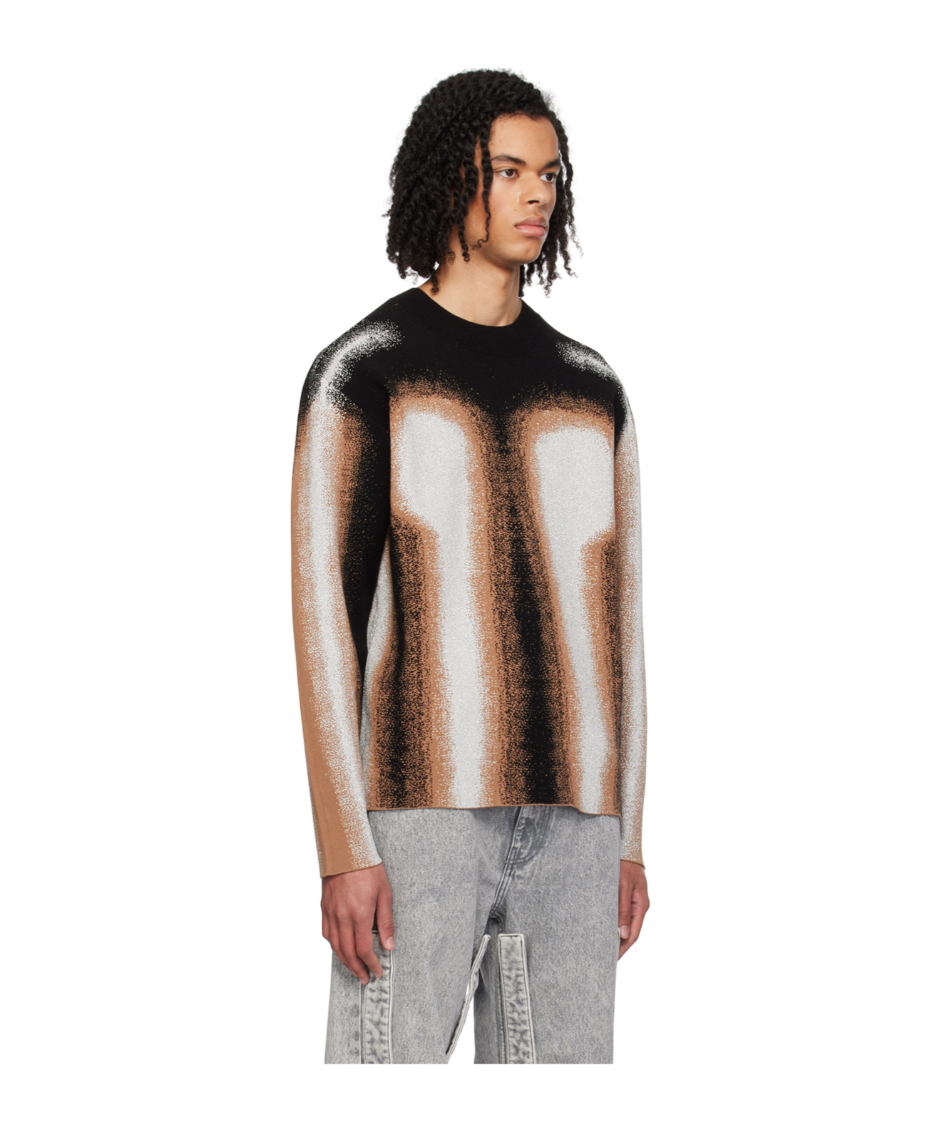 Y/project Drop-shoulder Gradient Knitted Jumper In Multicolor
