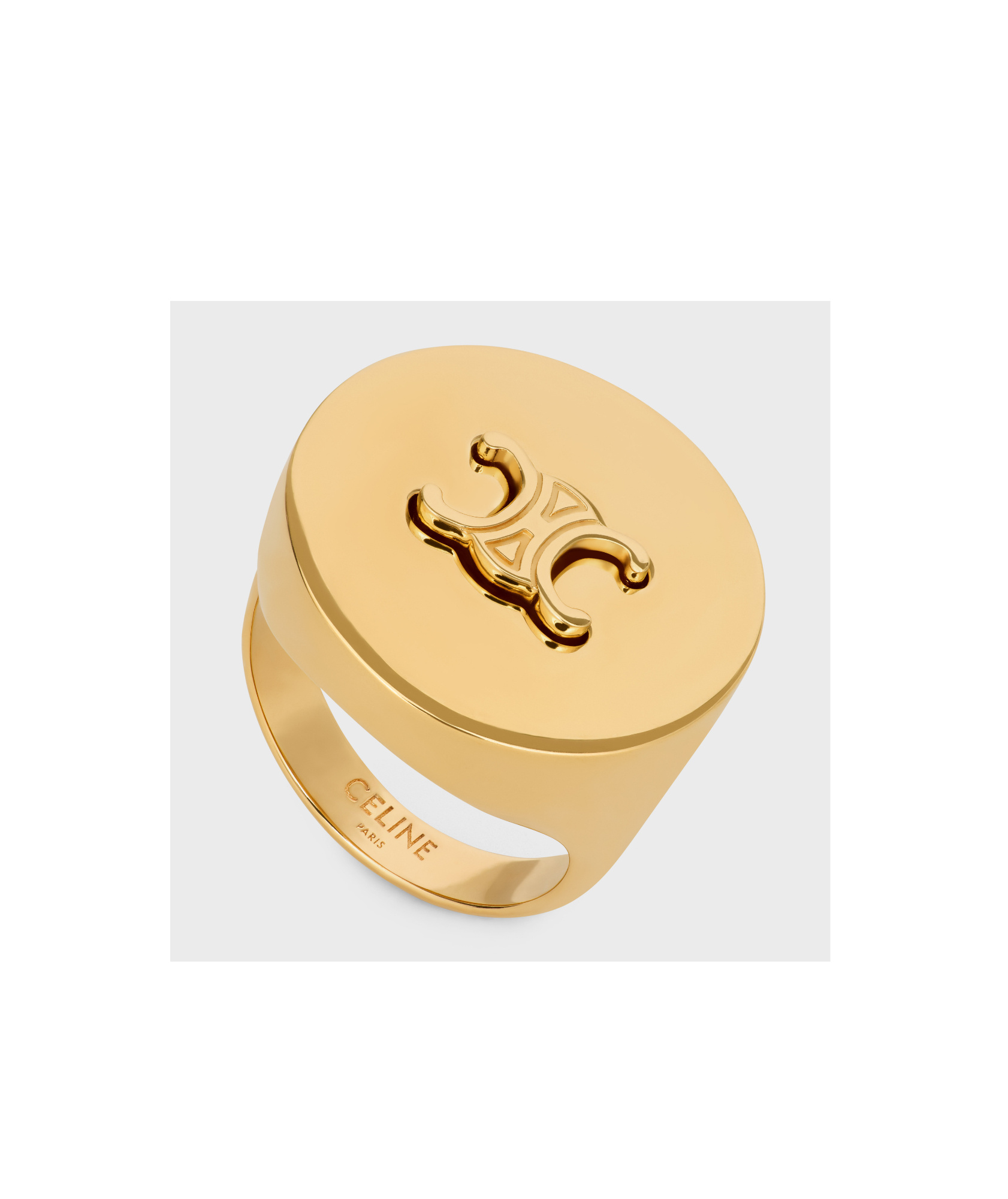 Celine Signet Ring In Yellow