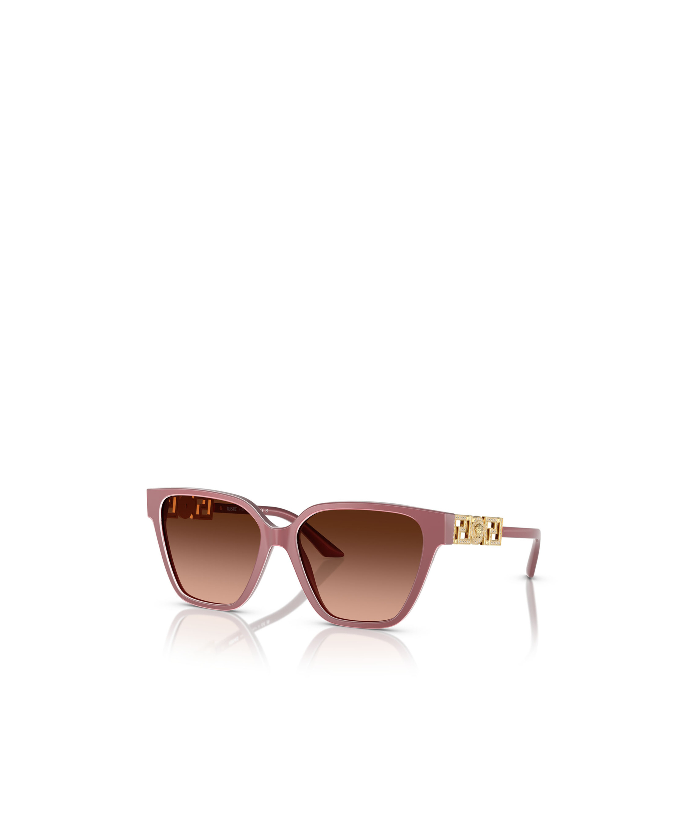 Versace 56mm Gradient Butterfly Sunglasses In Brown