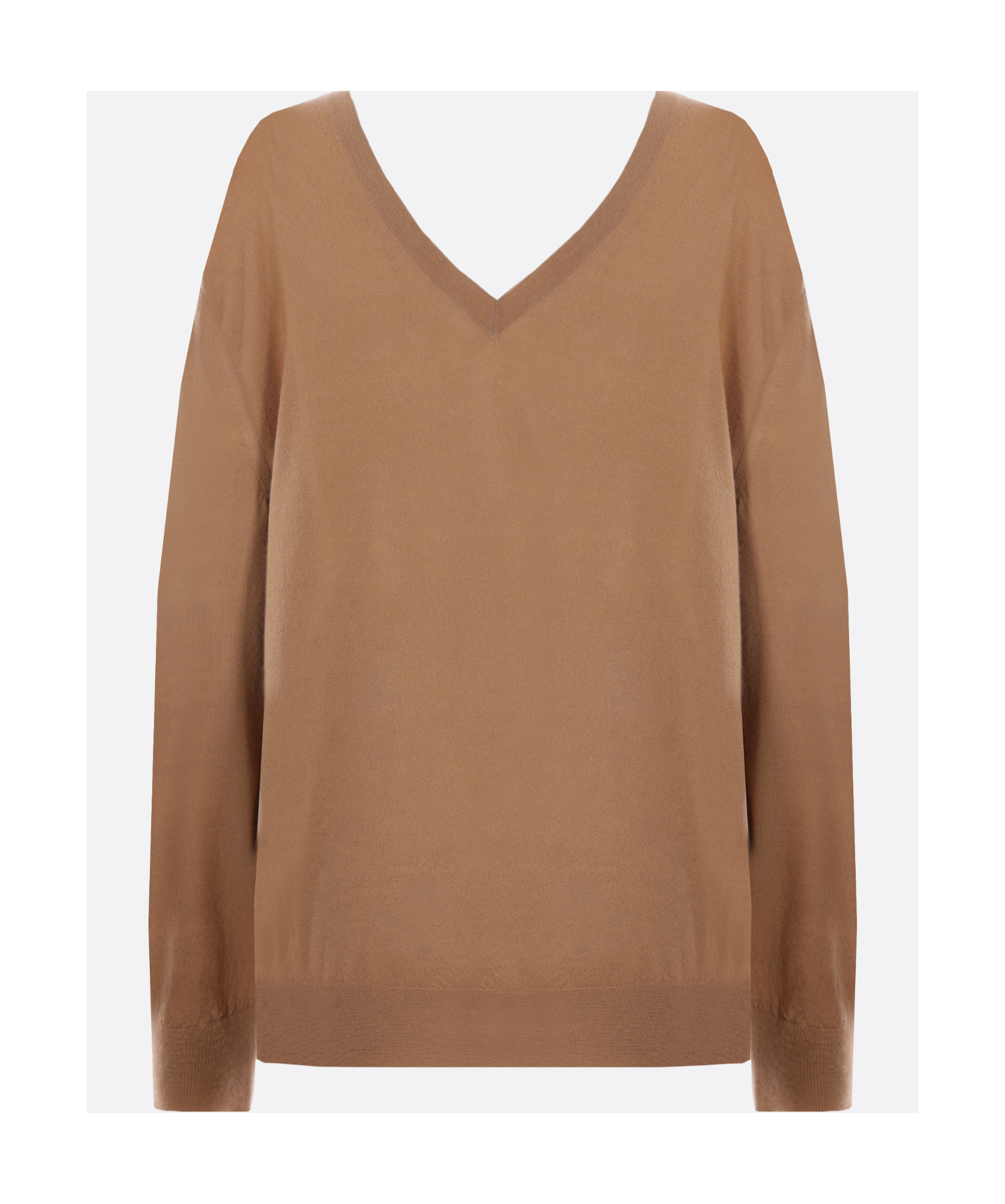 Prada V-neck Sweater In Brown