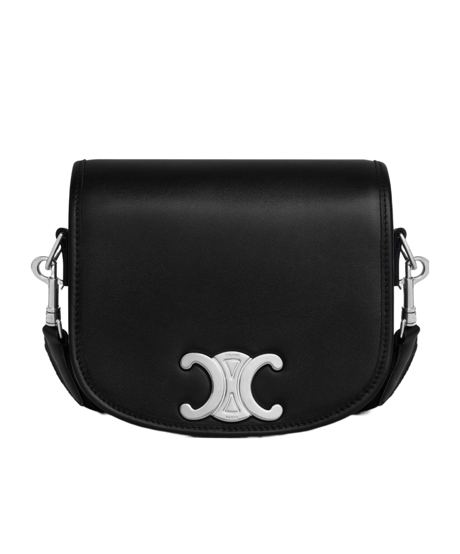 Celine Besace Triomphe Shoulder Bag In Black