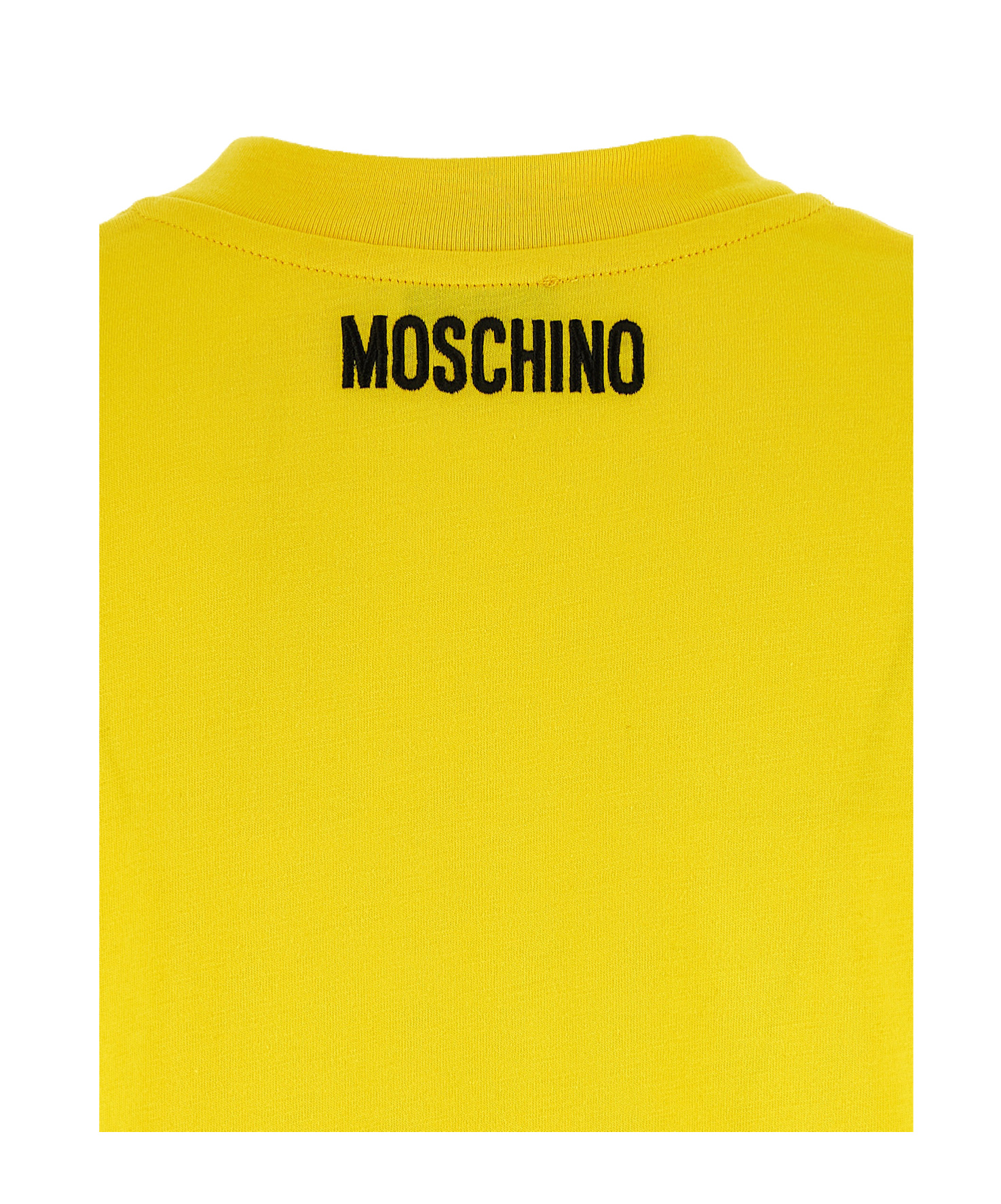 Moschino Smiley Face Graphic T-shirt In Bright Yellow Cotton In Yellow