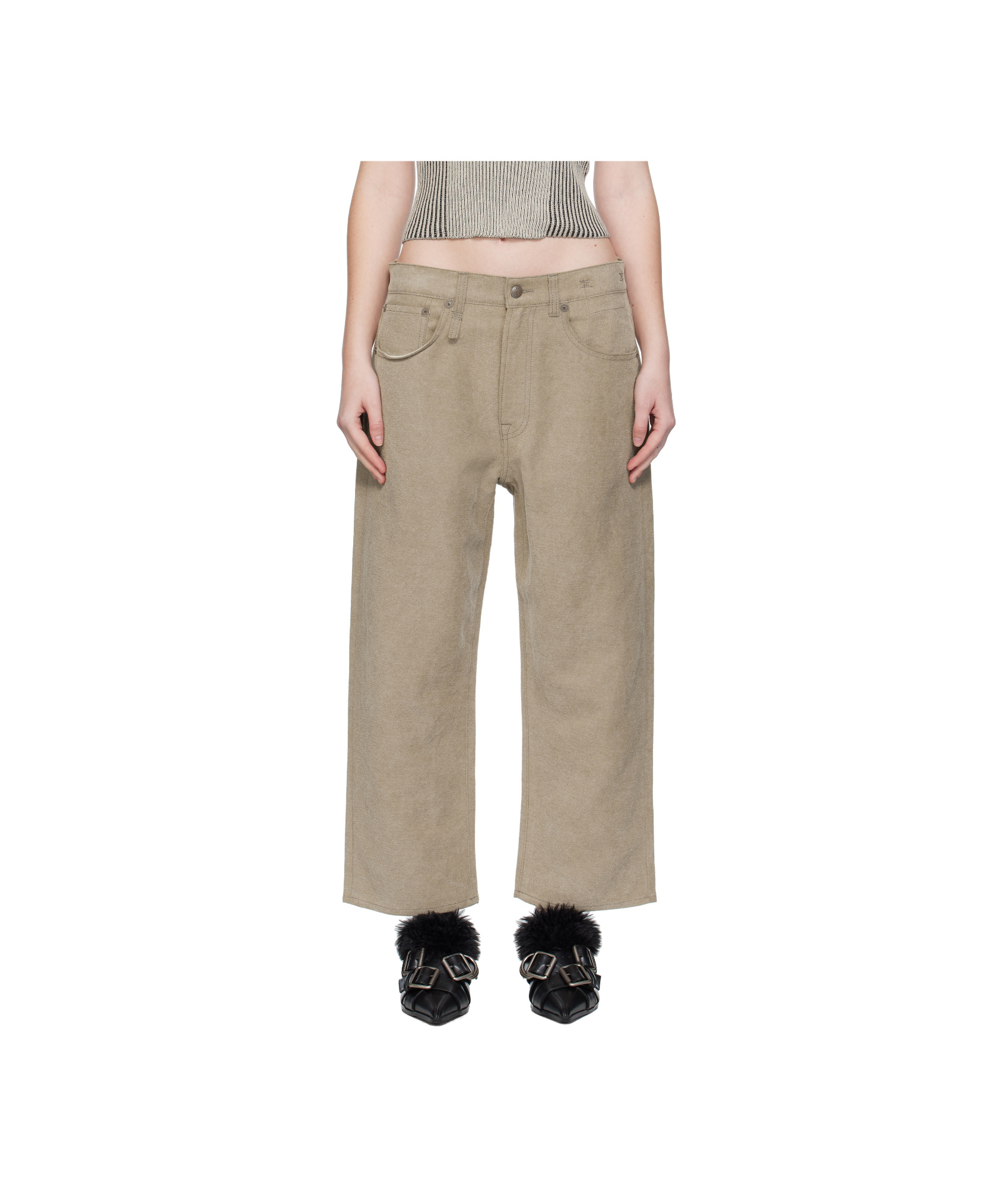 R13 X-bf Jeans In Brown