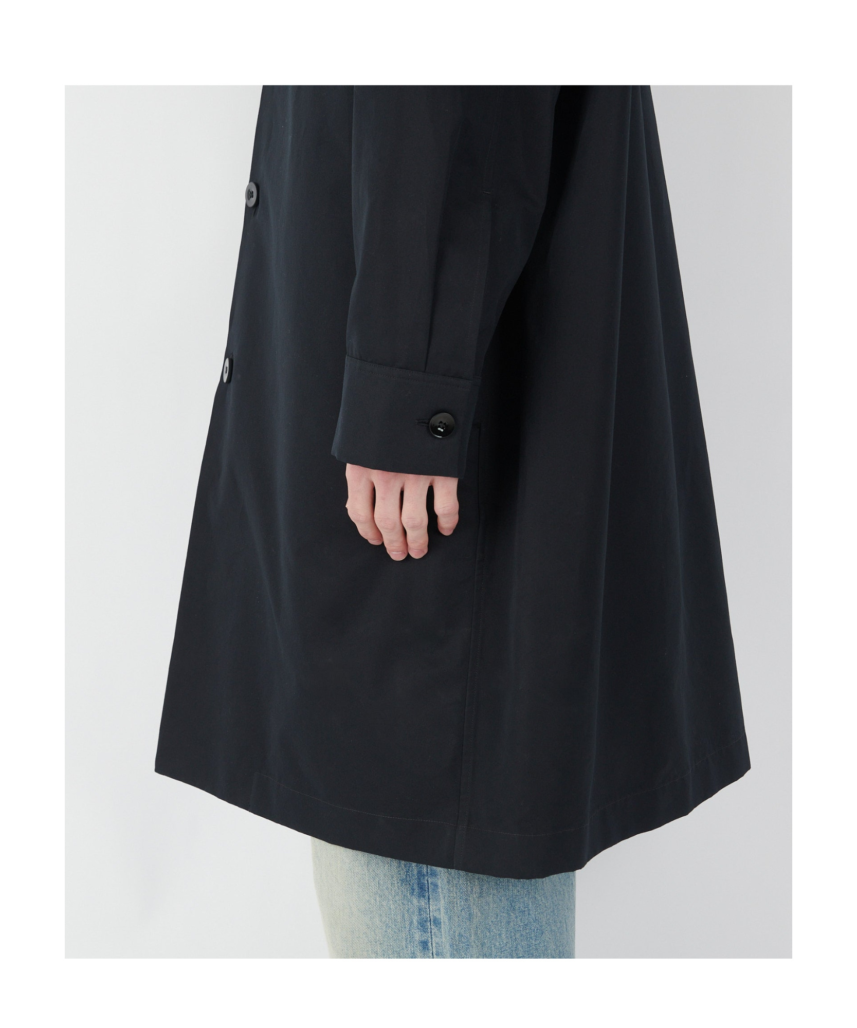 Jil Sander Long Sleeve Coat In Black