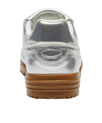 Coach Match Logo-patch Sneakers In Metallic