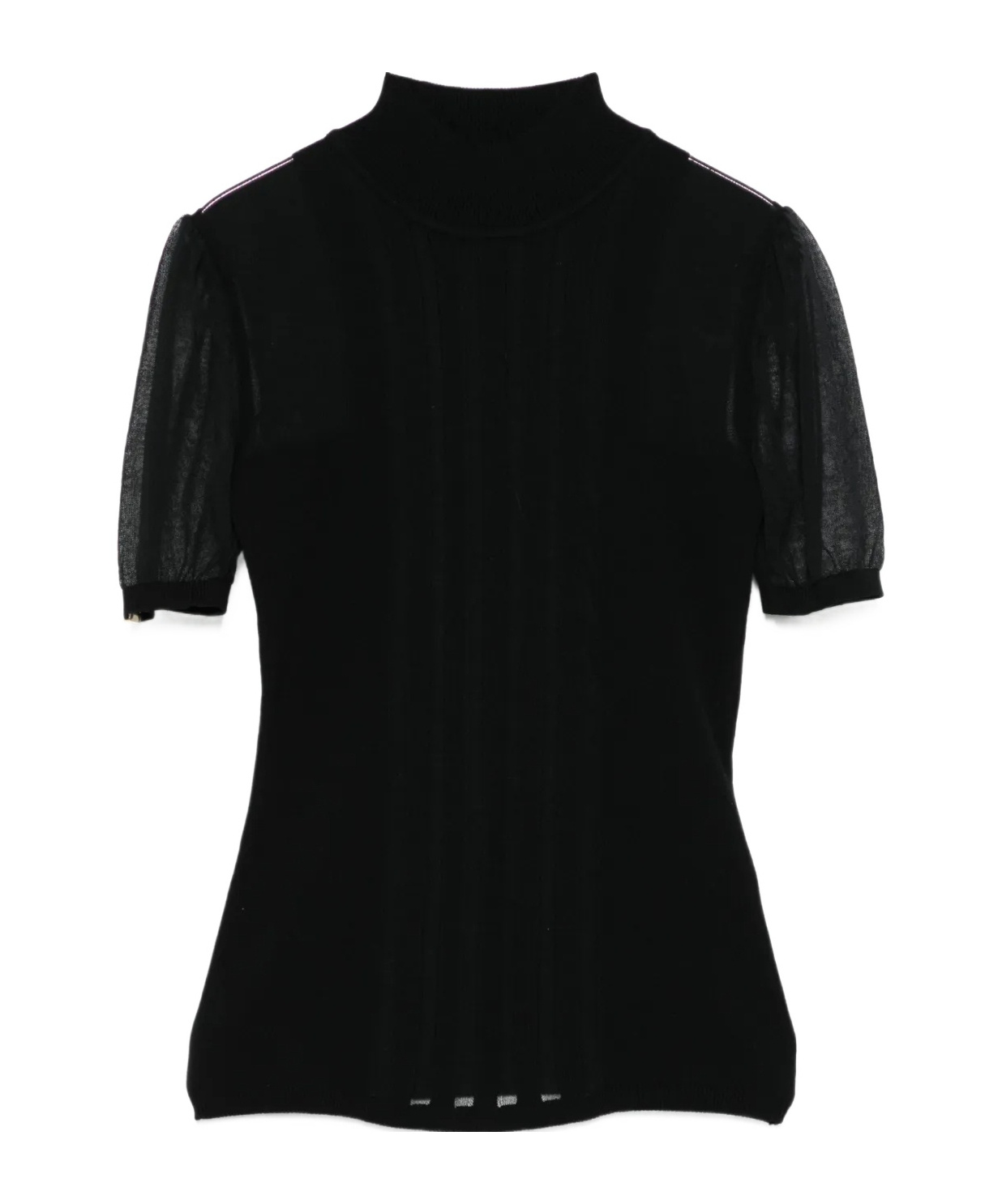 Elisabetta Franchi High-collared Top In Black