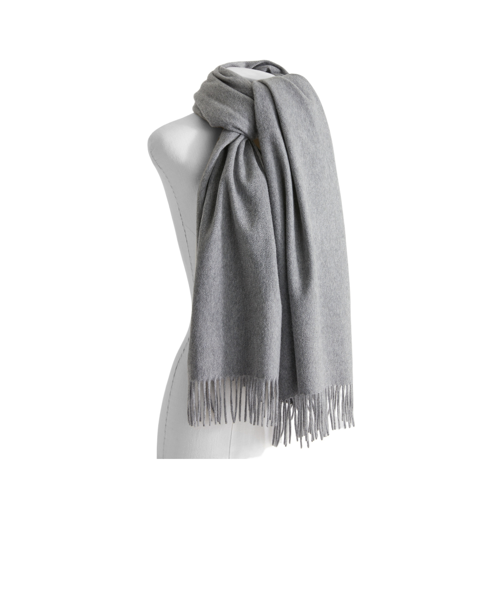Max Mara Embroidered Cashmere Shawl In Gray