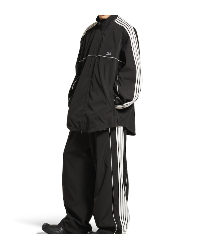 Balenciaga Technical Oversized Track Jacket In Black