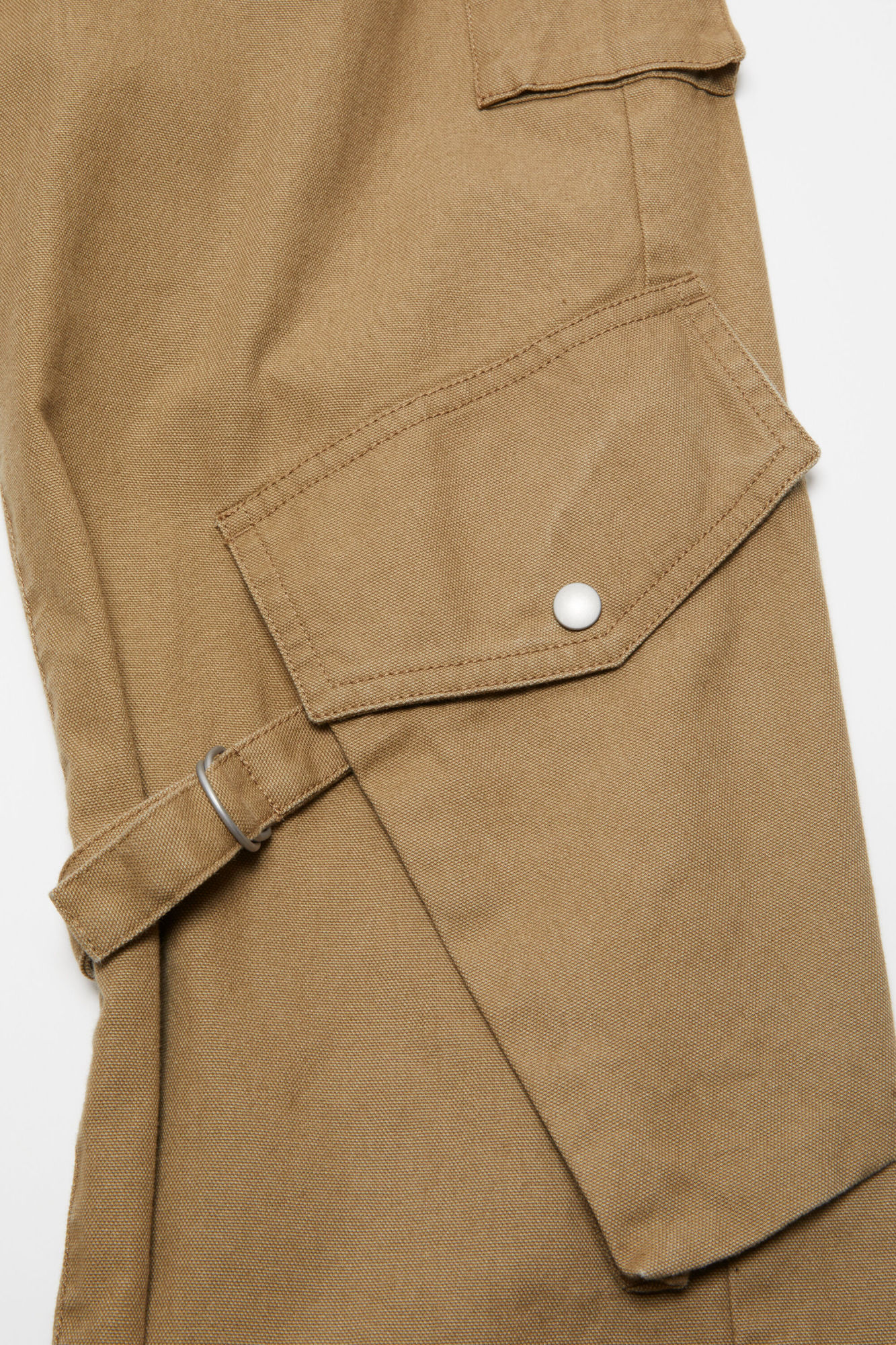 Acne Studios Straight Cotton Cargo Trousers In Green