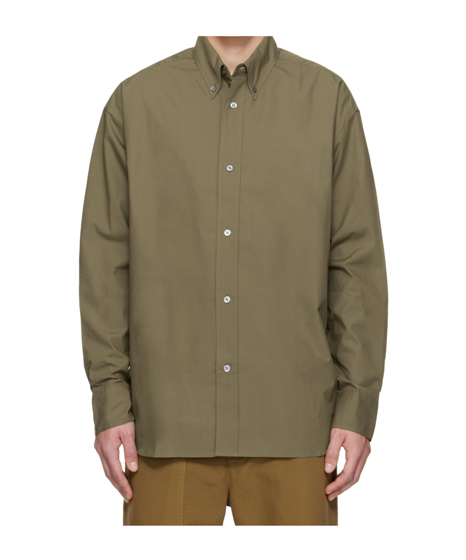 Studio Nicholson Jude Cotton Shirt In Green
