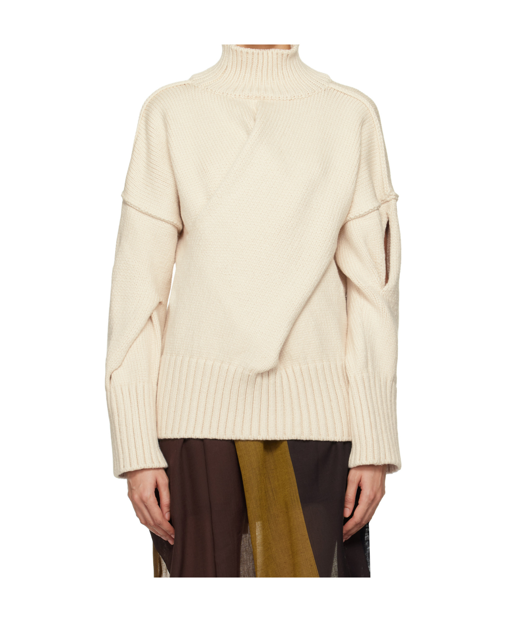 Issey Miyake Off-white Brobdingnag Turtleneck In Nude