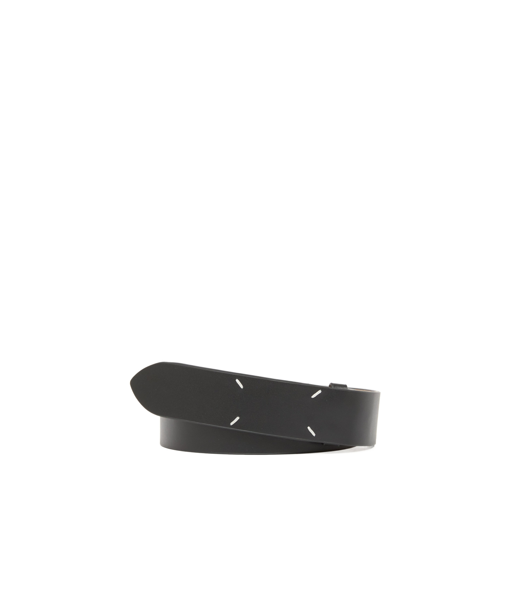Maison Margiela Leather Belt In Black