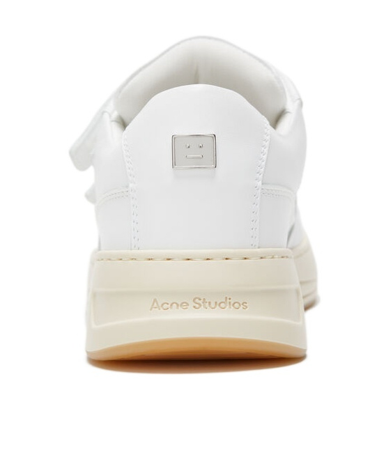 Shop Acne Studios Logo-plaque Leather Sneakers In White
