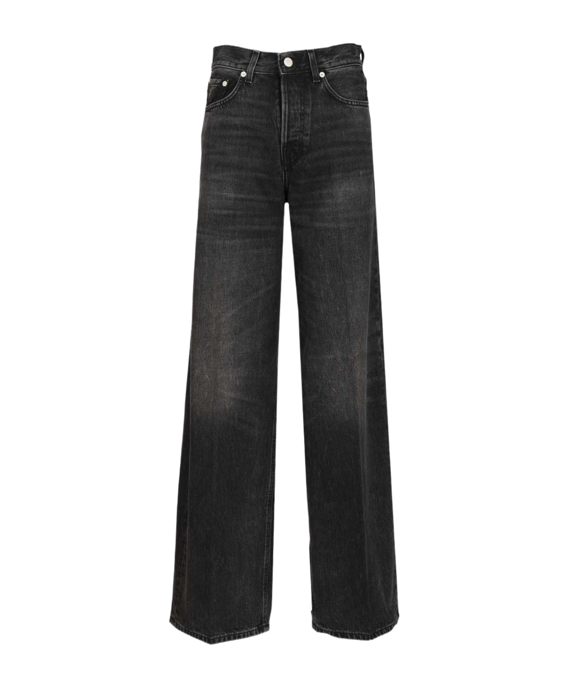 Haikure Bethany Wide-leg Denim Trousers In Black