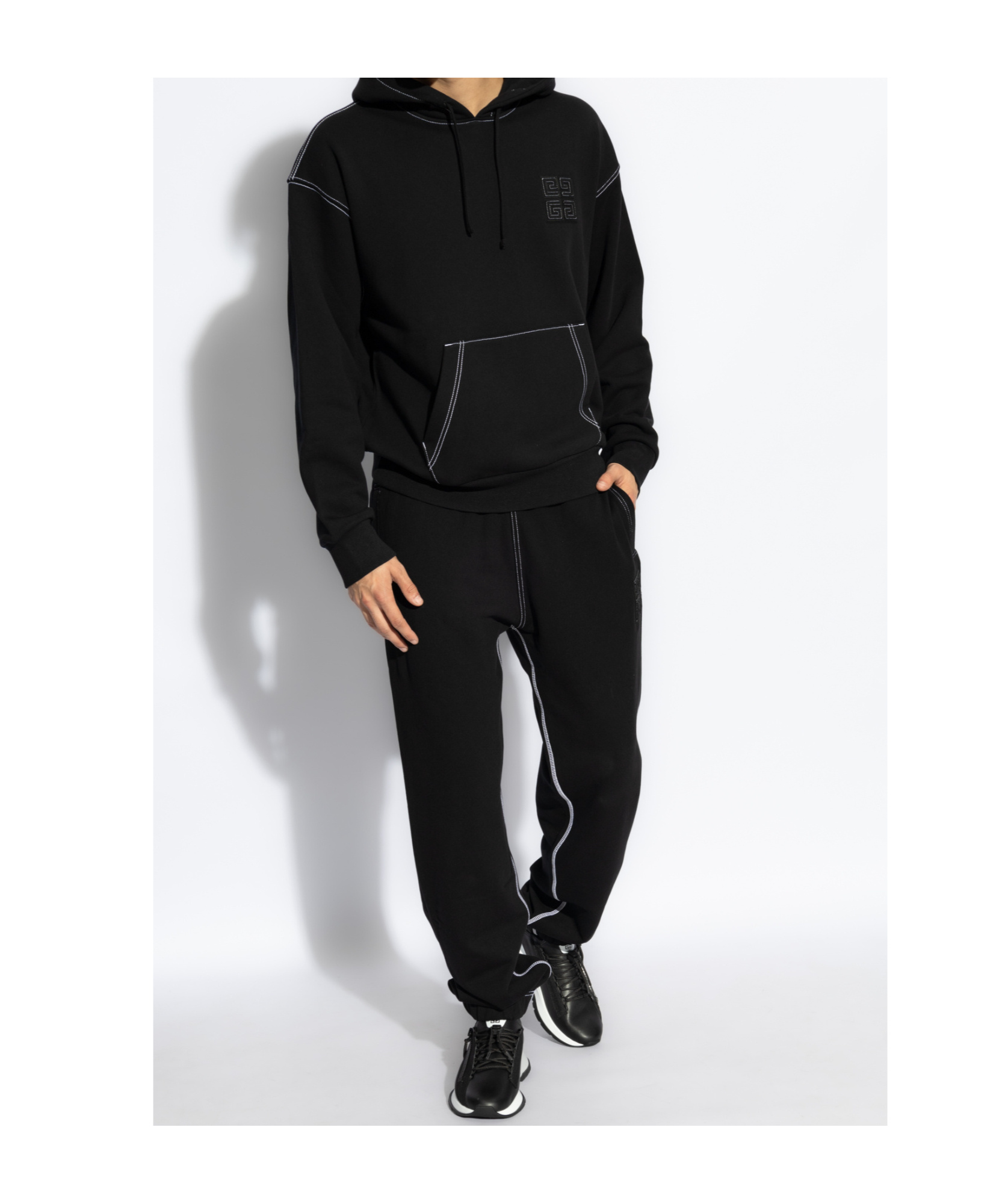 Shop Givenchy 4g-motif Hoodie In Black