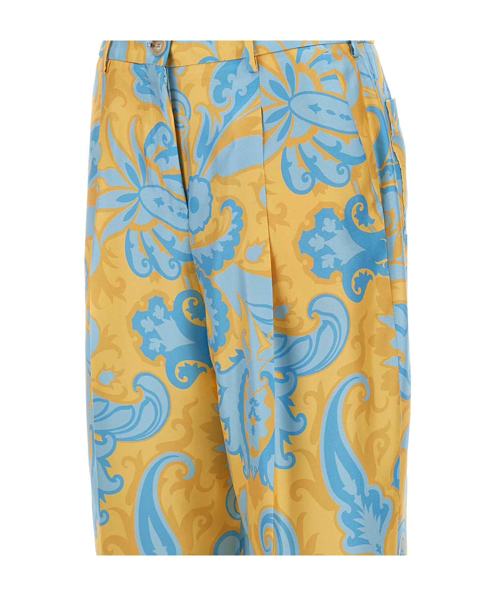 Etro Belt-loop Casual Pants In Blue