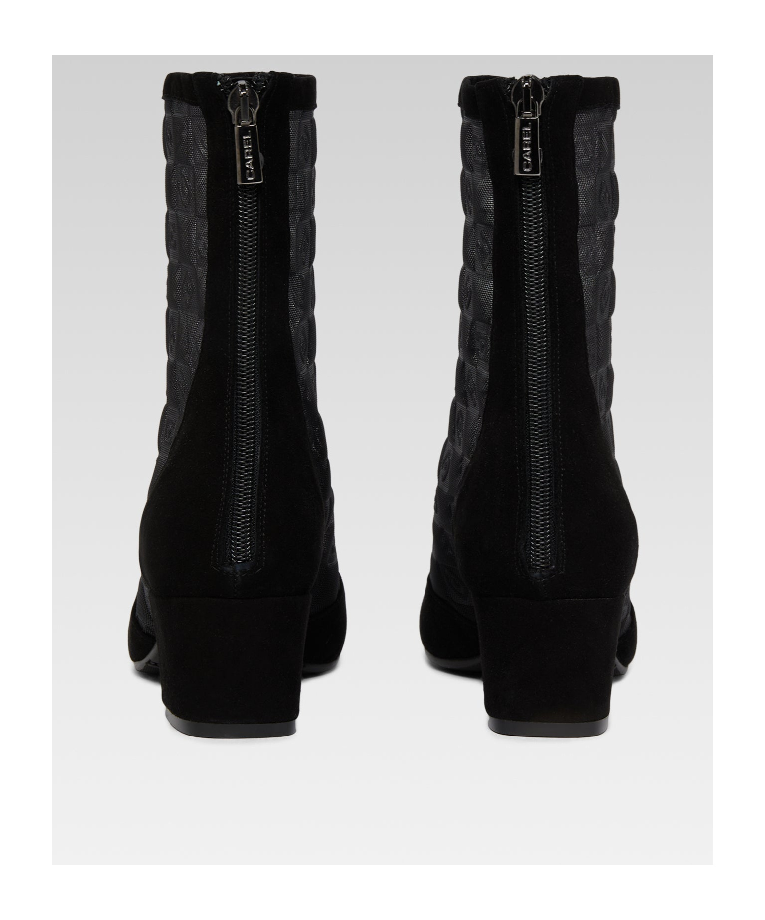 Carel Paris Mesh Short Boots In Black