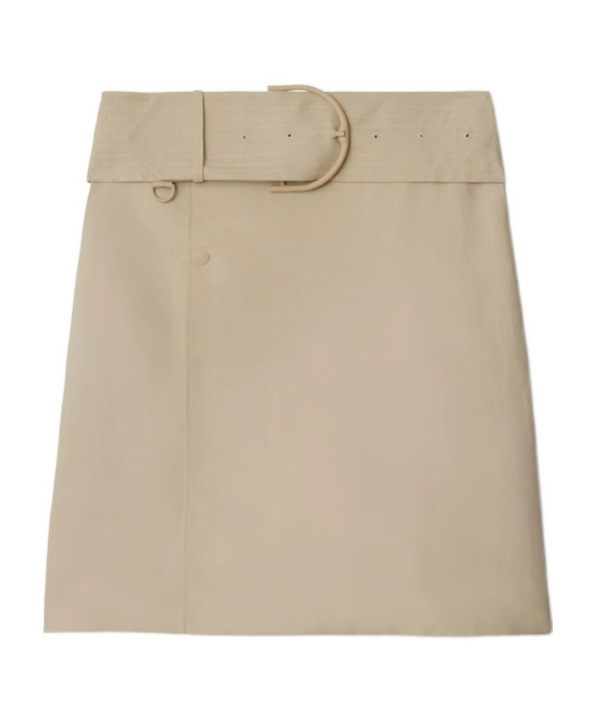 Burberry Paper Fibre And Viscosa Skirt In Nude