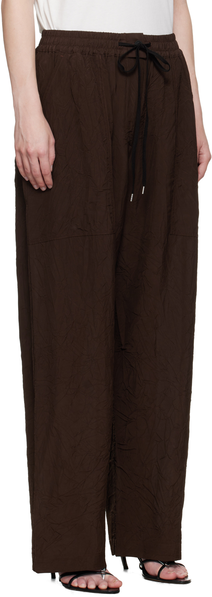 Studio Nicholson Brown Capel Trousers In Brown