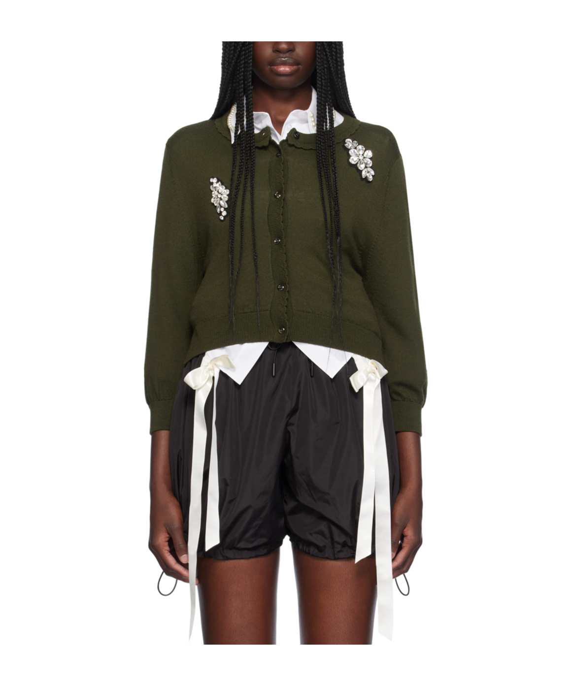 Simone Rocha Embellished Cardigan In Black