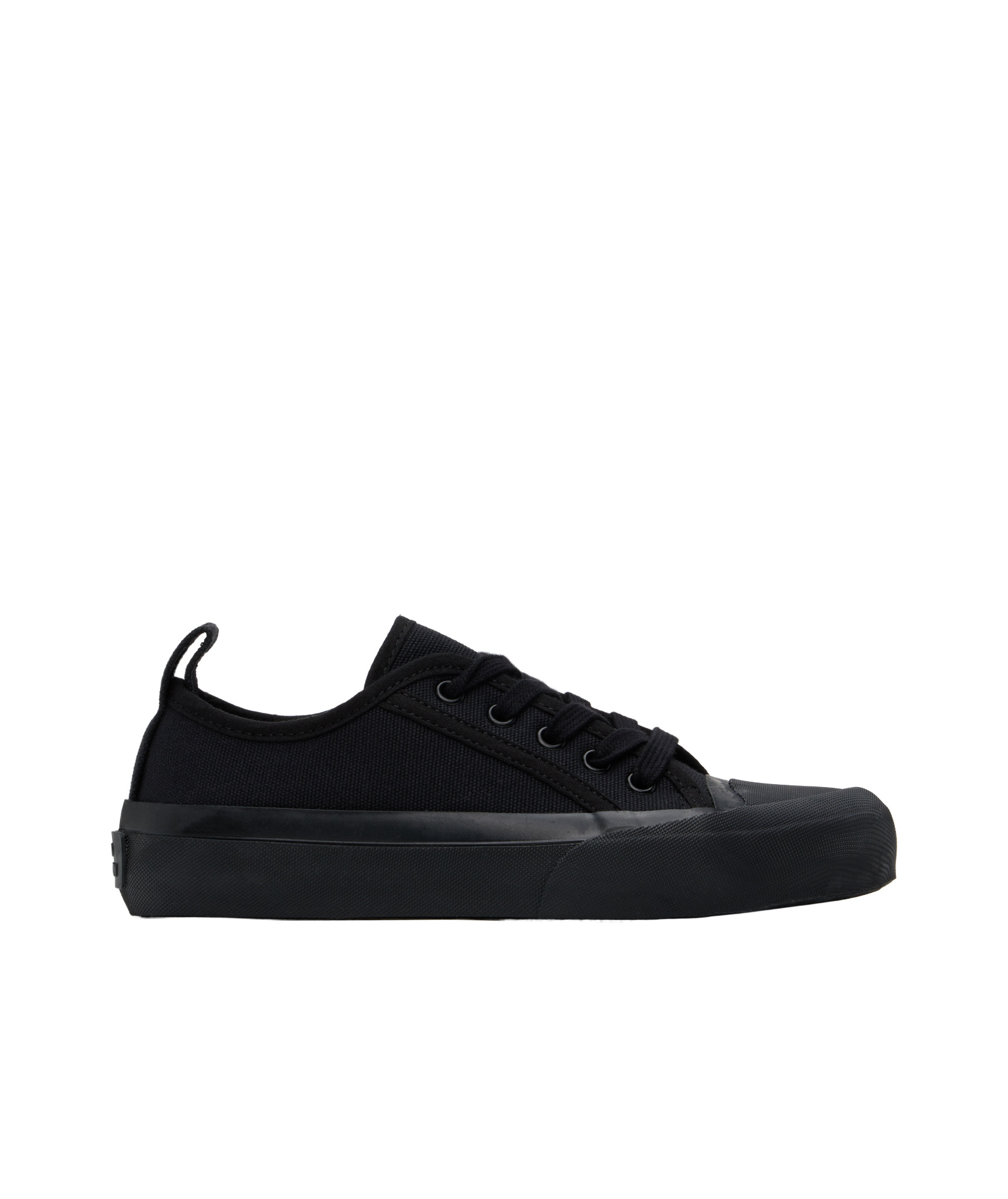 Studio Nicholson Navy Byrd Canvas Sneakers In Black