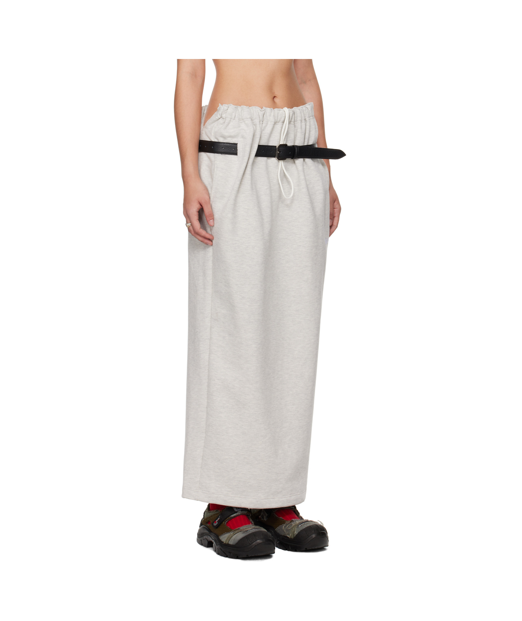 Magliano Gray Provincia Maxi Skirt In White