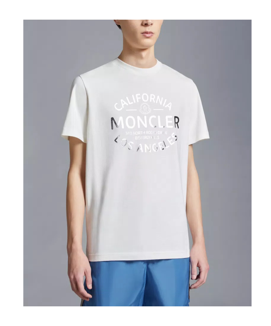 Moncler Logo-print Cotton T-shirt In White
