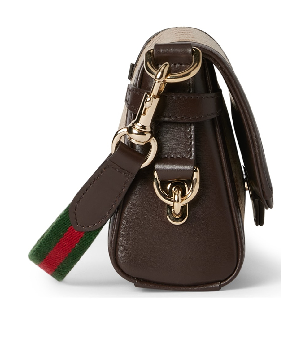 Gucci Mini Gg Canvas Shoulder Bag In Brown