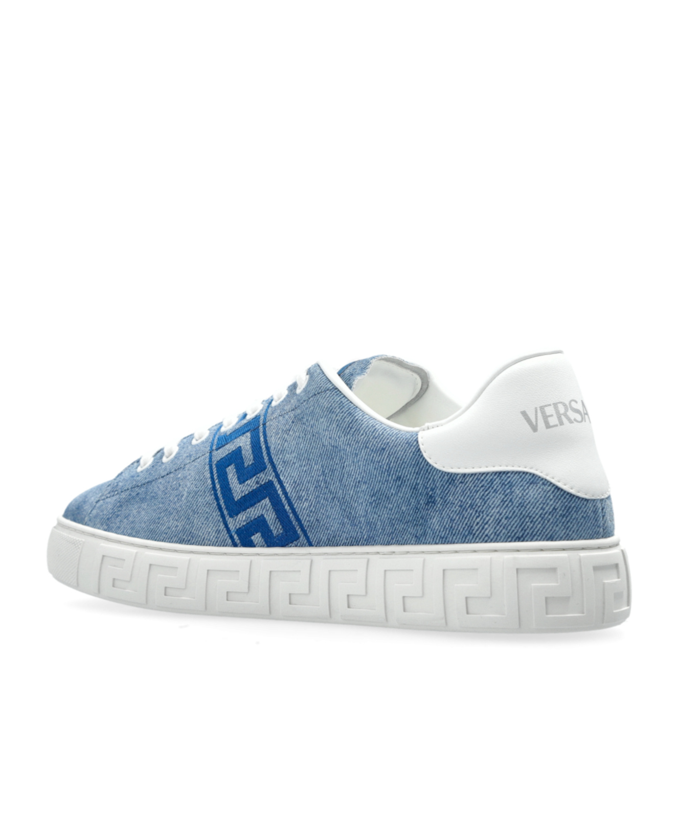 Versace Lace-up Low-cut Casual Shoes In Blue