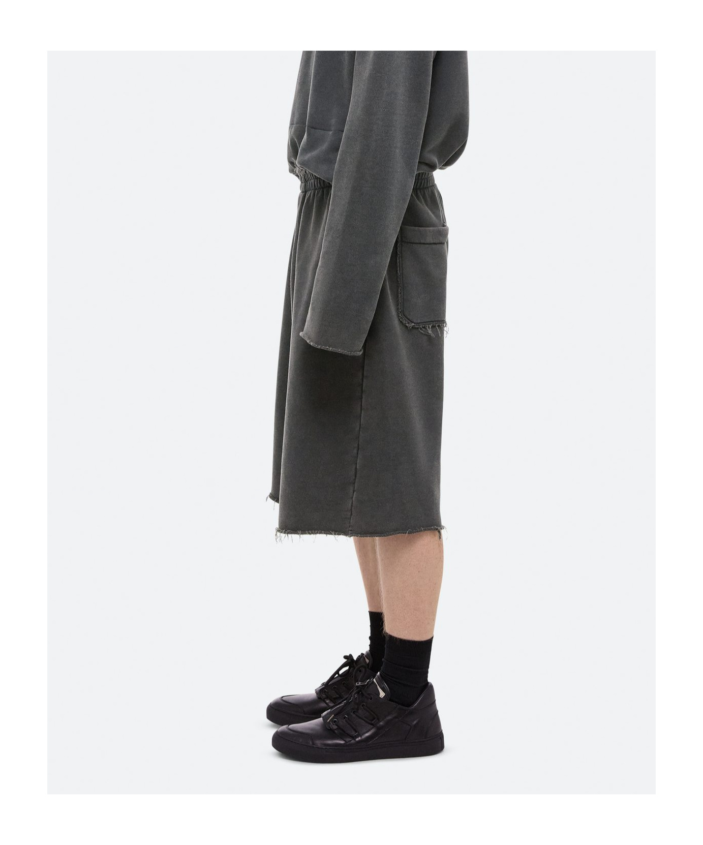 Helmut Lang Elastic Waist Shorts In Black