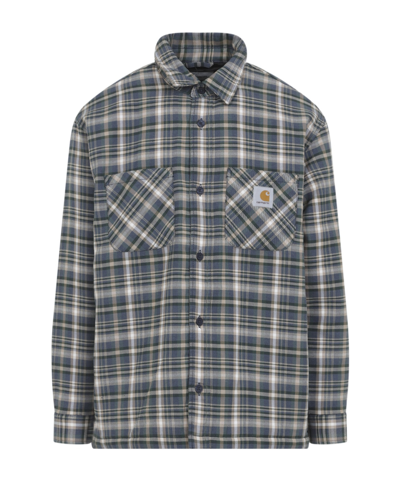 Carhartt Wip Cronyn Dark Navy Cotton Shirt Jacket In Gray