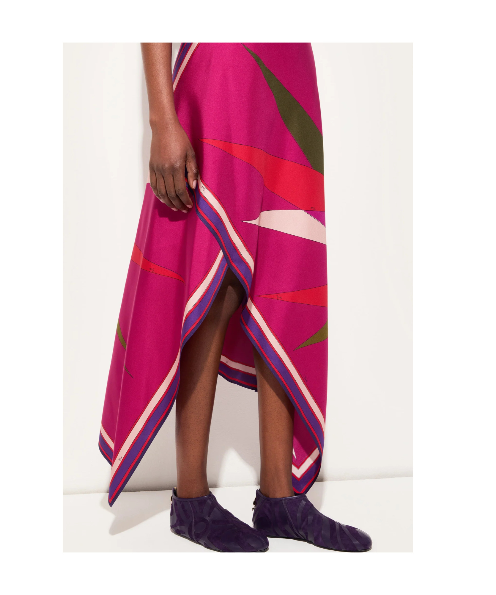 Pucci Hawaii Print Asymmetrical Skirt In Multi
