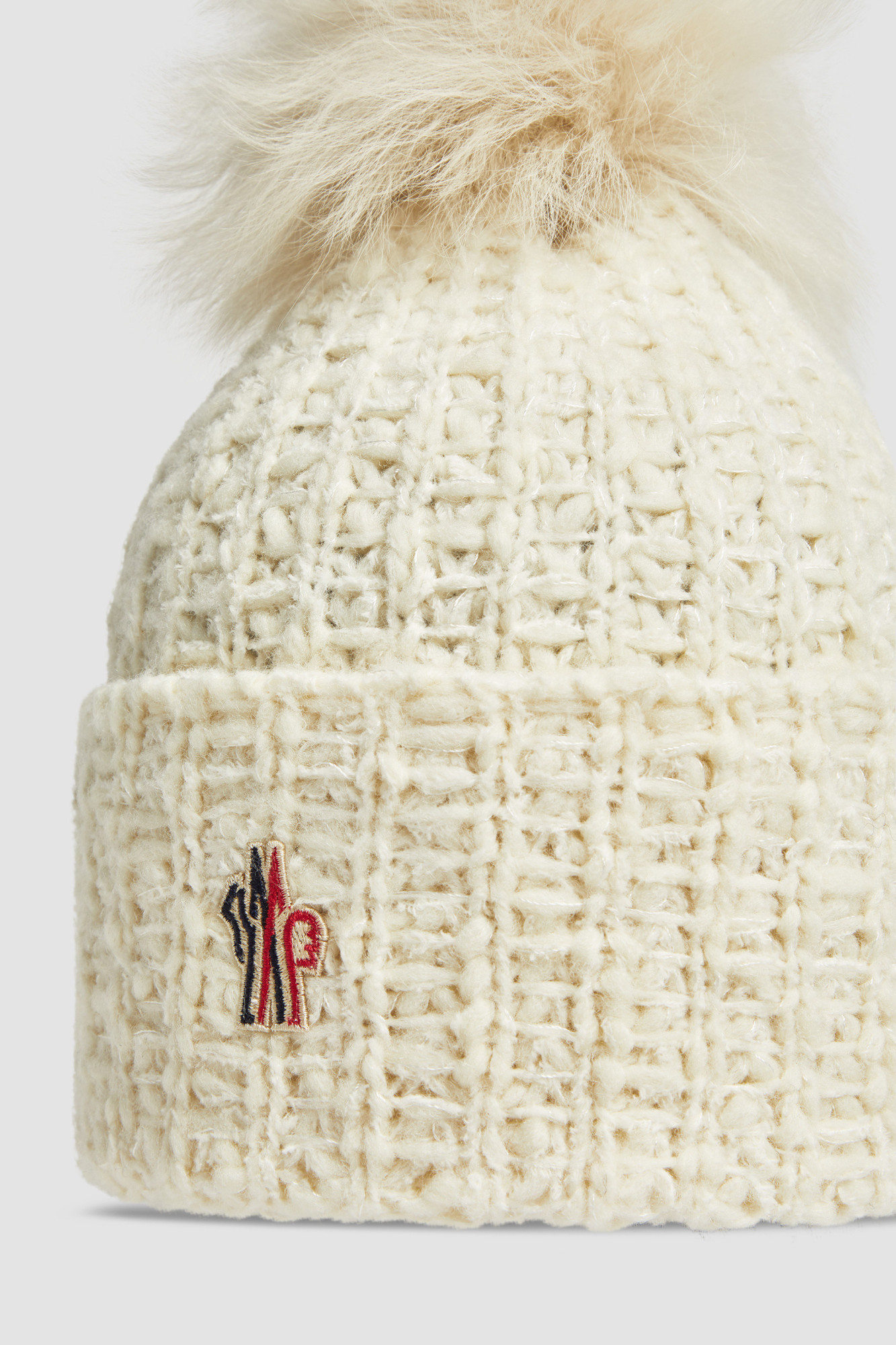 Moncler Pompom Beanie In White