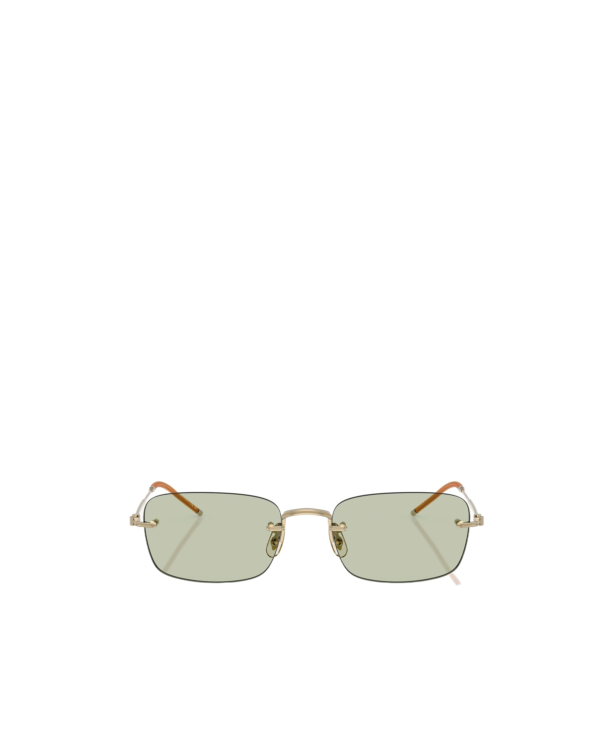 Oliver Peoples Tk-10 Rectangular-frame Glasses In Green