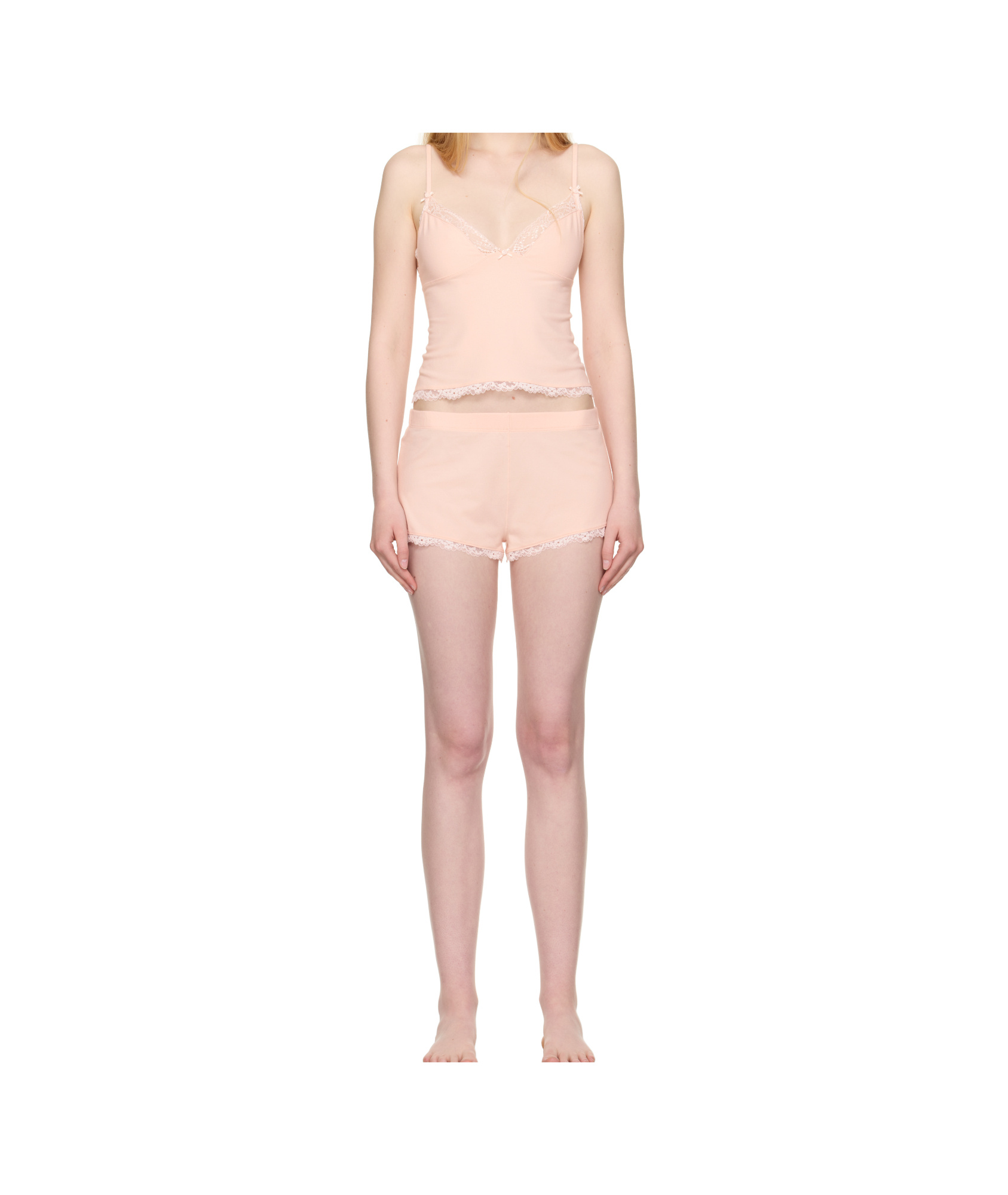 Skims Lace Panel Pajama Set