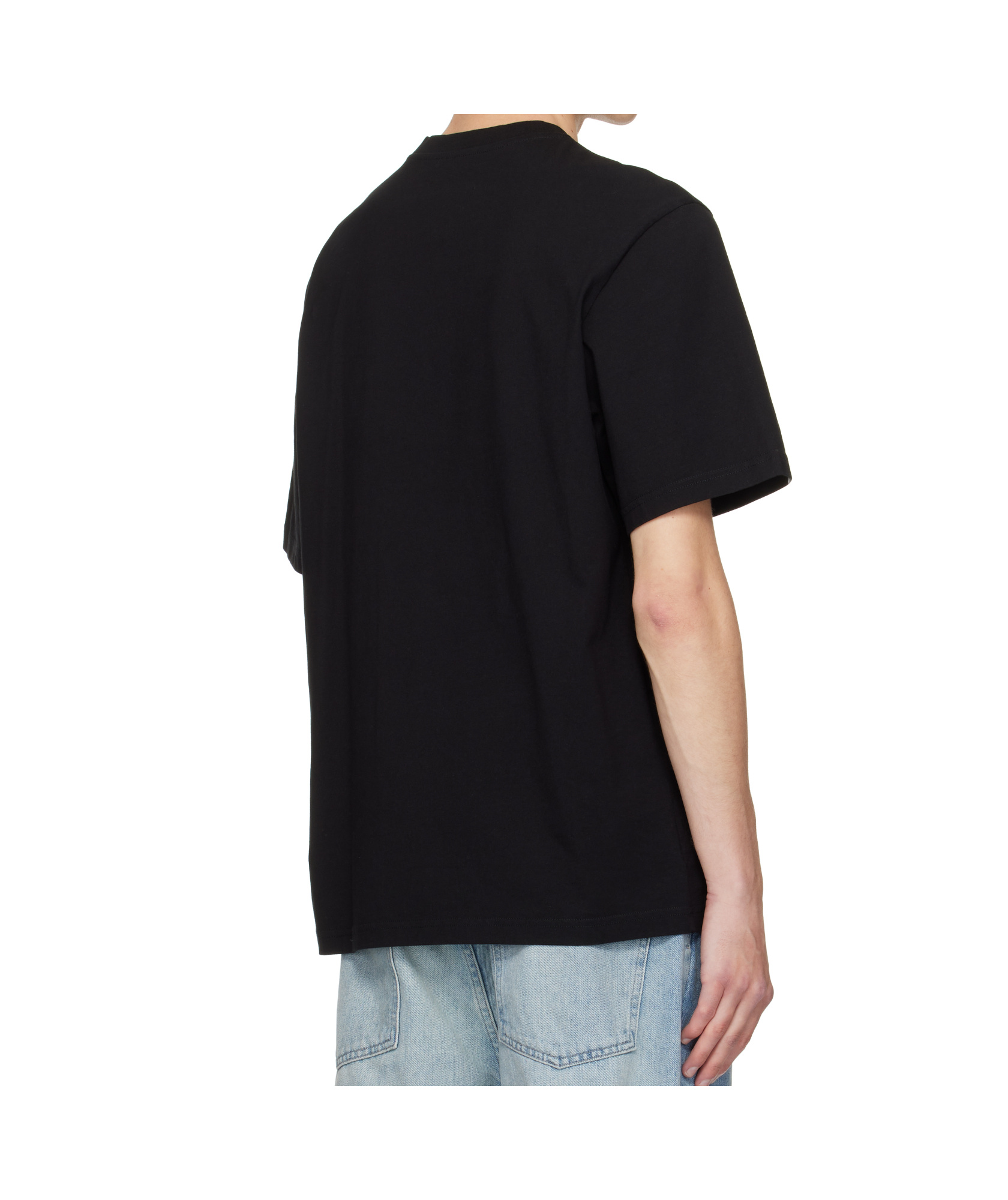 Martine Rose Black Short-sleeve T-shirt With Bold Front Print In Black