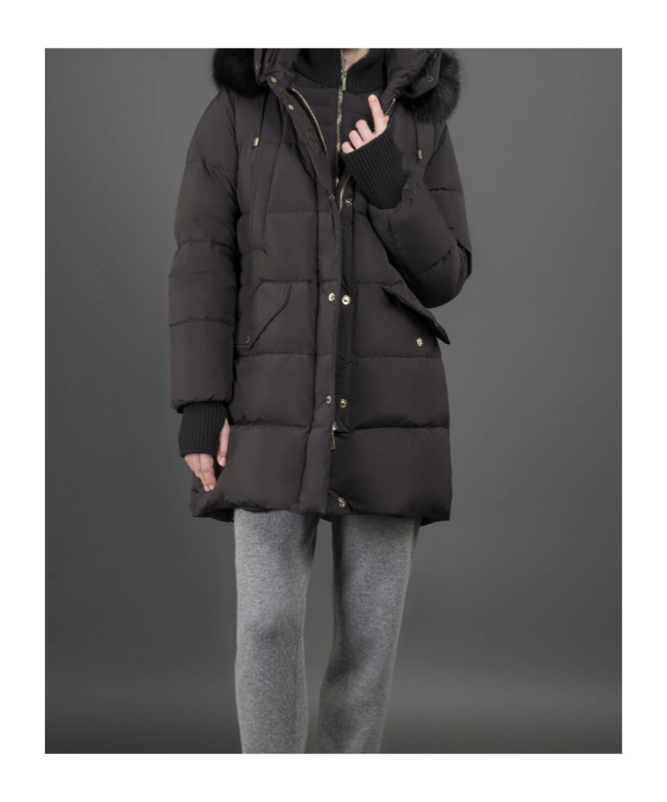 Moorer Hooded Technical Coat In Black