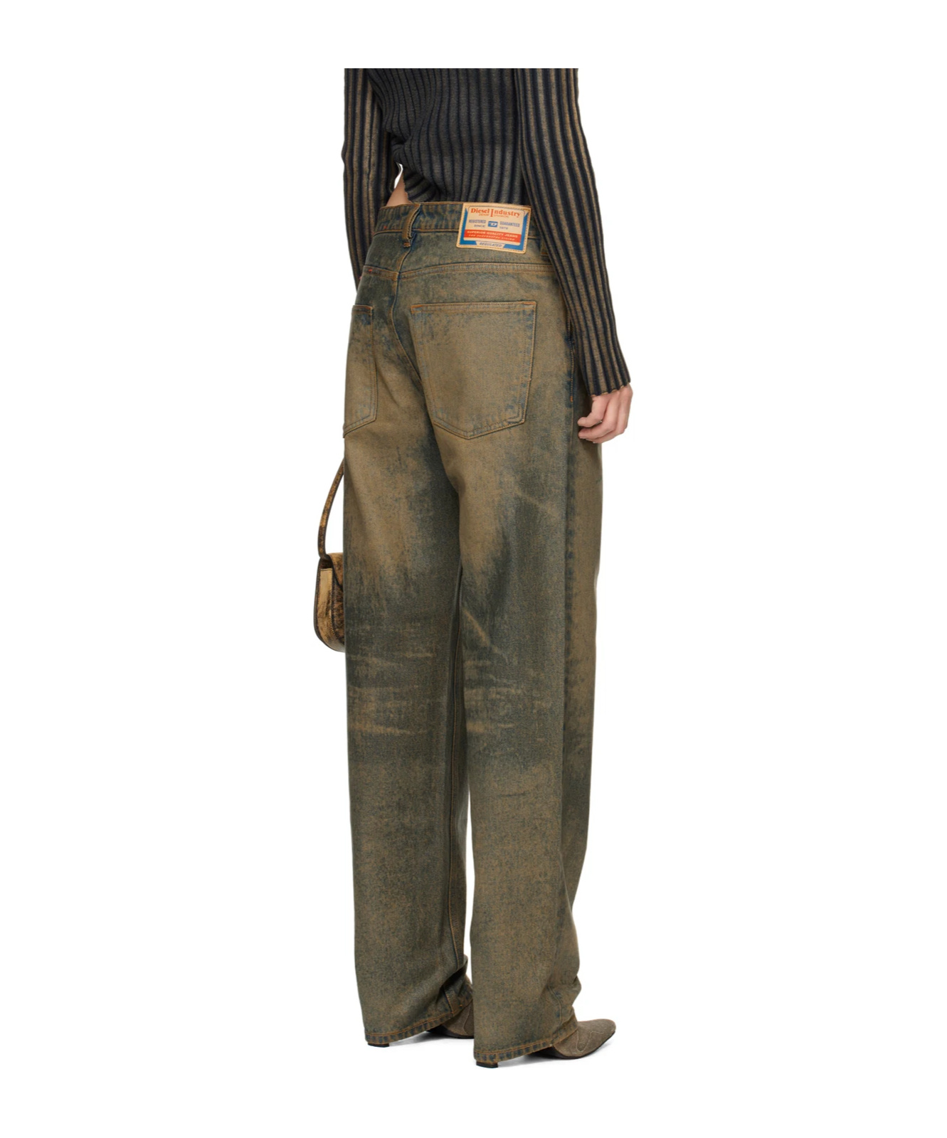 Diesel Belt Loop Side Pocket Jeans In Green