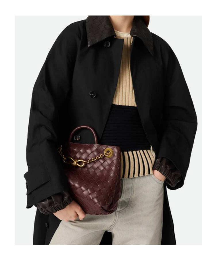Bottega Veneta Small Andiamo Chain In Brown