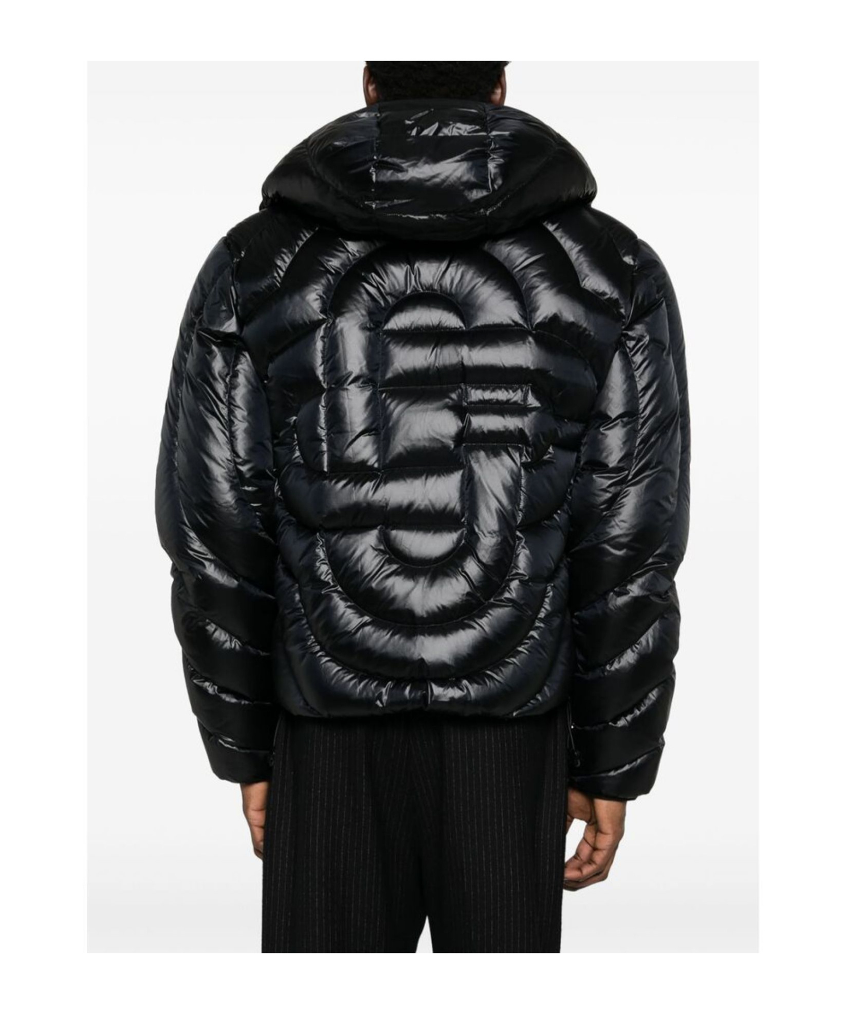 Casablanca Black Quilted Puffer Down Jacket In Black