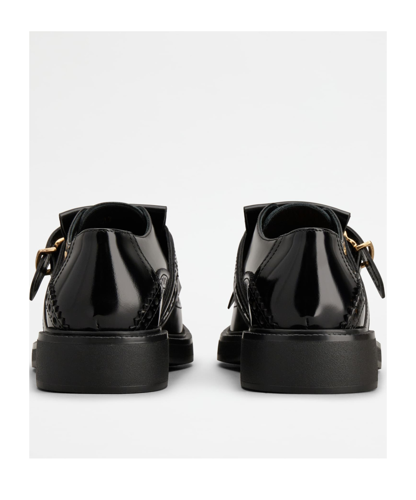 Tod's Monk Strap In Leather With English Dovetail Stitching And Fringe In Black