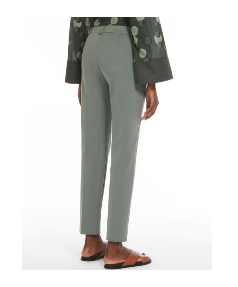 Max Mara Straight Casual Pants In Gray