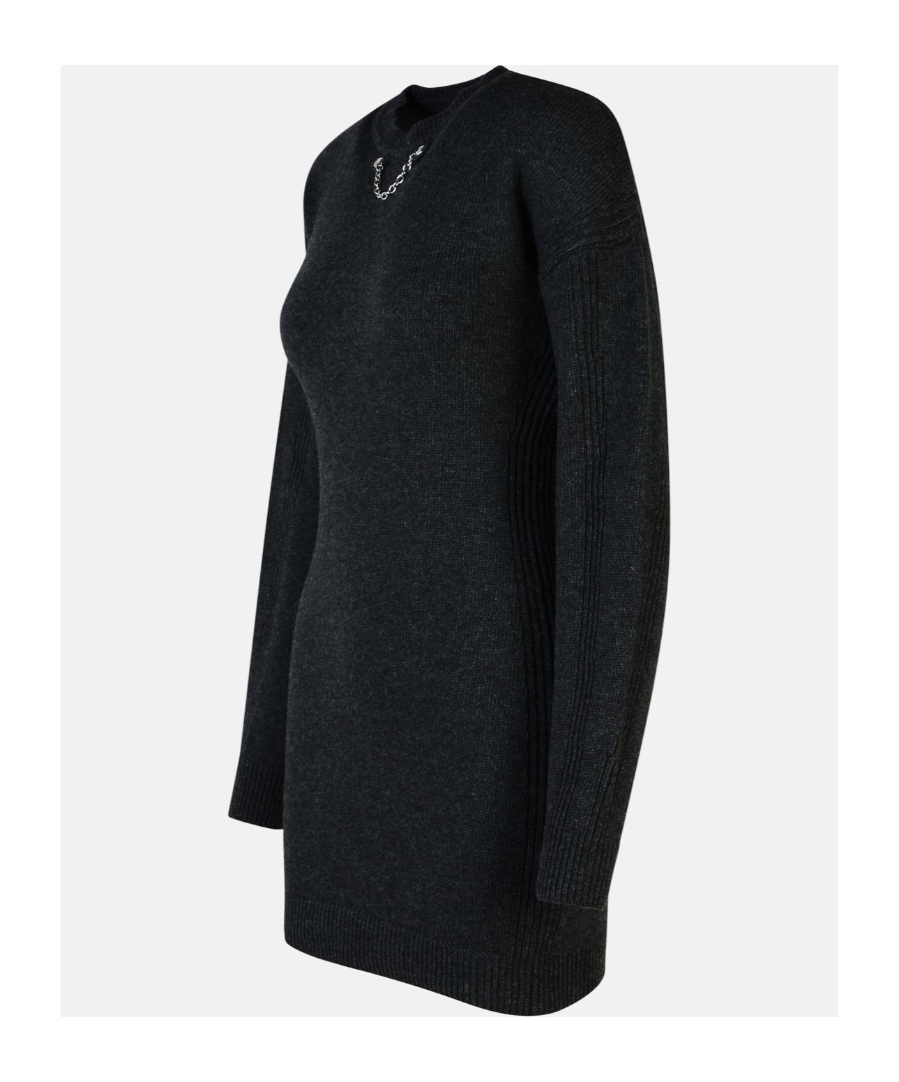 Moschino Long-sleeved Dress In Black