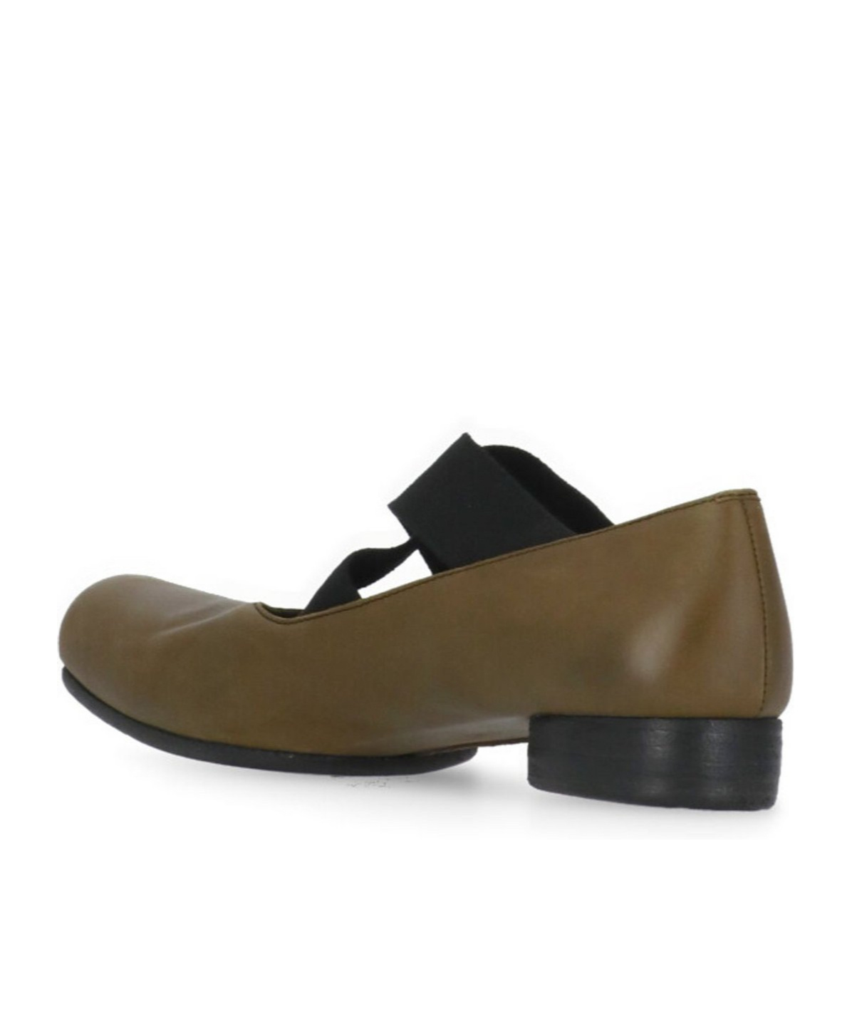 Uma Wang Square-toe Strap-detailed Ballerina Flats In Green
