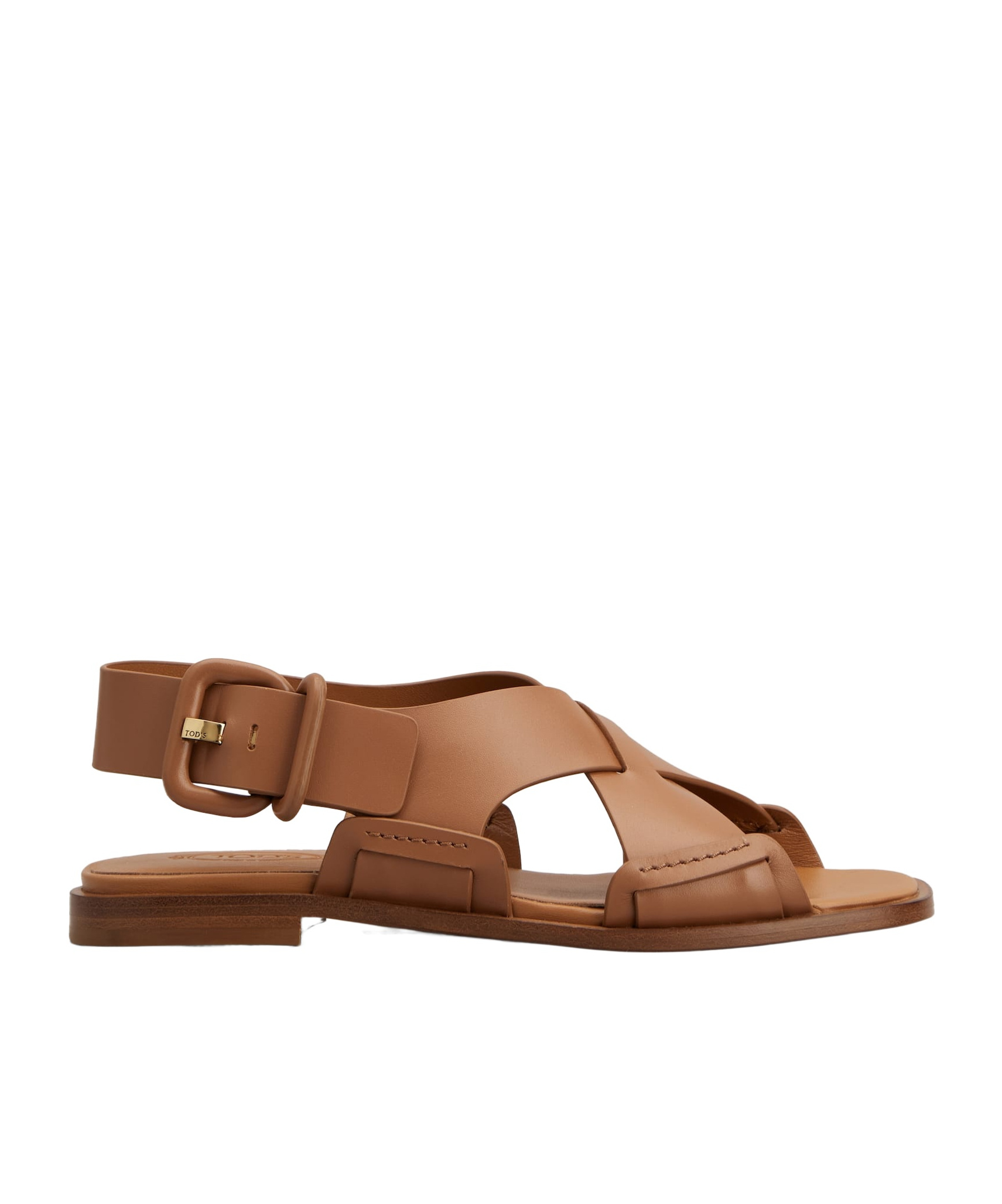 Tod's Half-heeled Flat Sandals In Brown